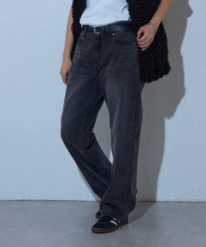 寬鬆直筒牛仔褲