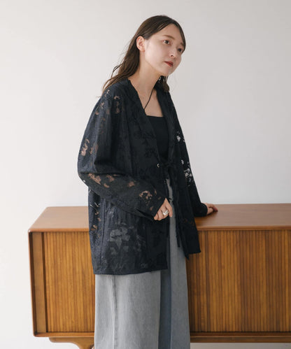 【2024AW】可逆拼接蕾絲夾克