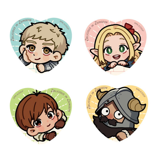 《迷宮飯》- 心形罐徽章套裝4種套裝