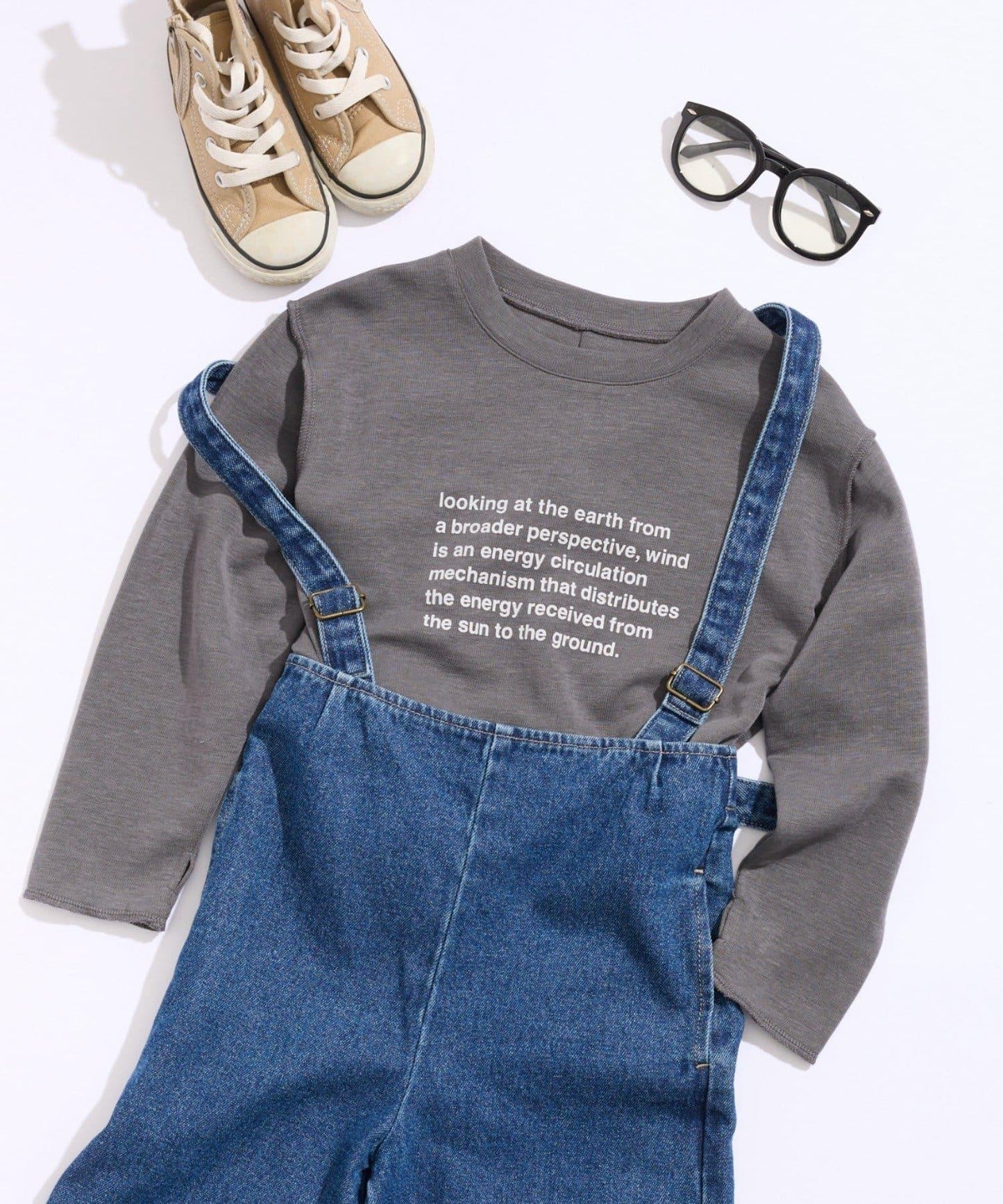 【兒童】平滑拼色logo T恤