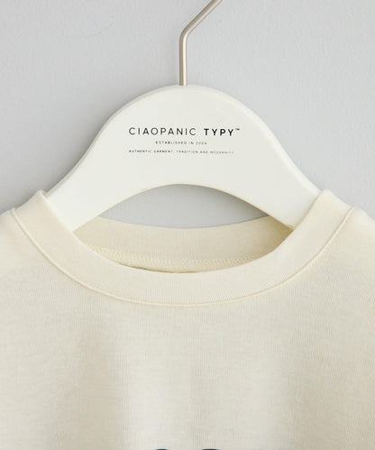 【兒童】平滑拼色logo T恤