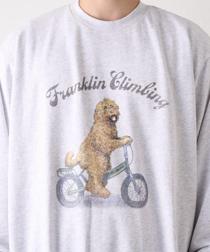 【Franklin Climbing】拉布拉多犬＆電動自行車圖案衛衣