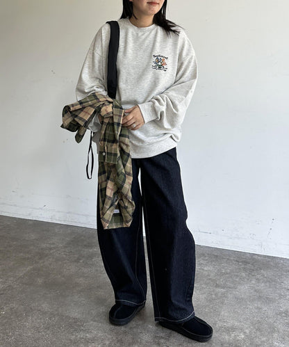 多色刺繡衛衣