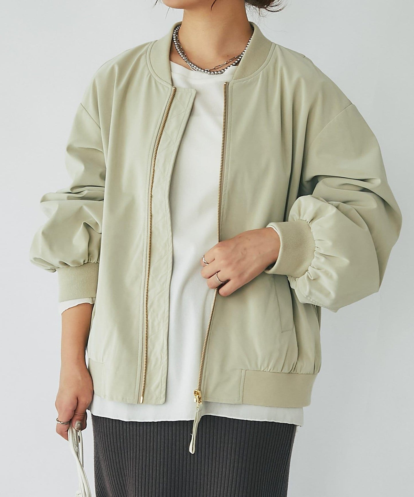 《長季節適用》仿皮夾克