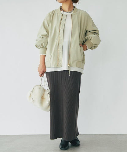 《長季節適用》仿皮夾克