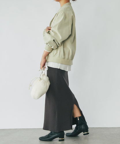 《長季節適用》仿皮夾克