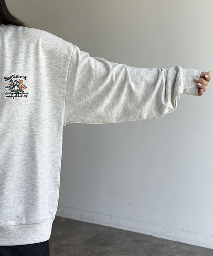 多色刺繡衛衣