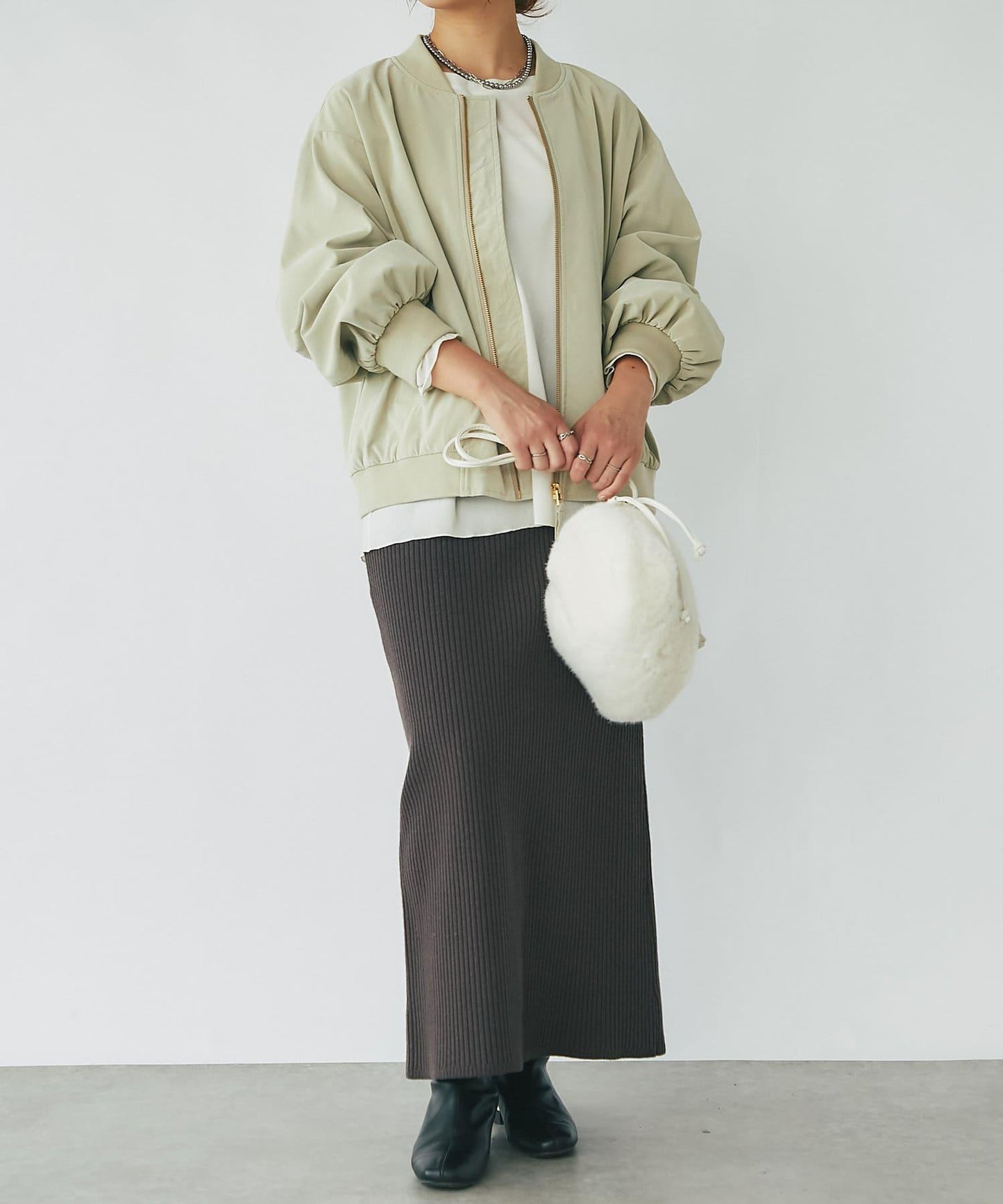 《長季節適用》仿皮夾克