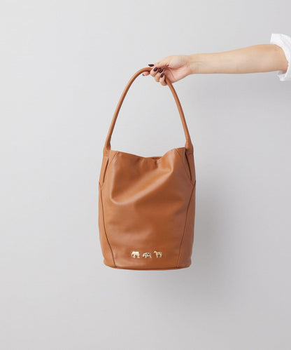 《顏色/真皮/動物圖案/大象/犀牛/斑馬》動物圖案桶包