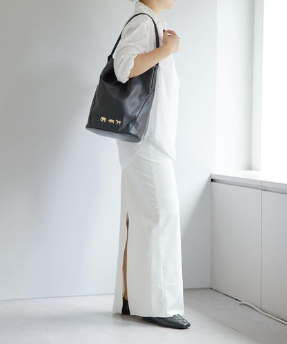 《顏色/真皮/動物圖案/大象/犀牛/斑馬》動物圖案桶包