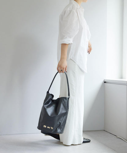 《顏色/真皮/動物圖案/大象/犀牛/斑馬》動物圖案桶包