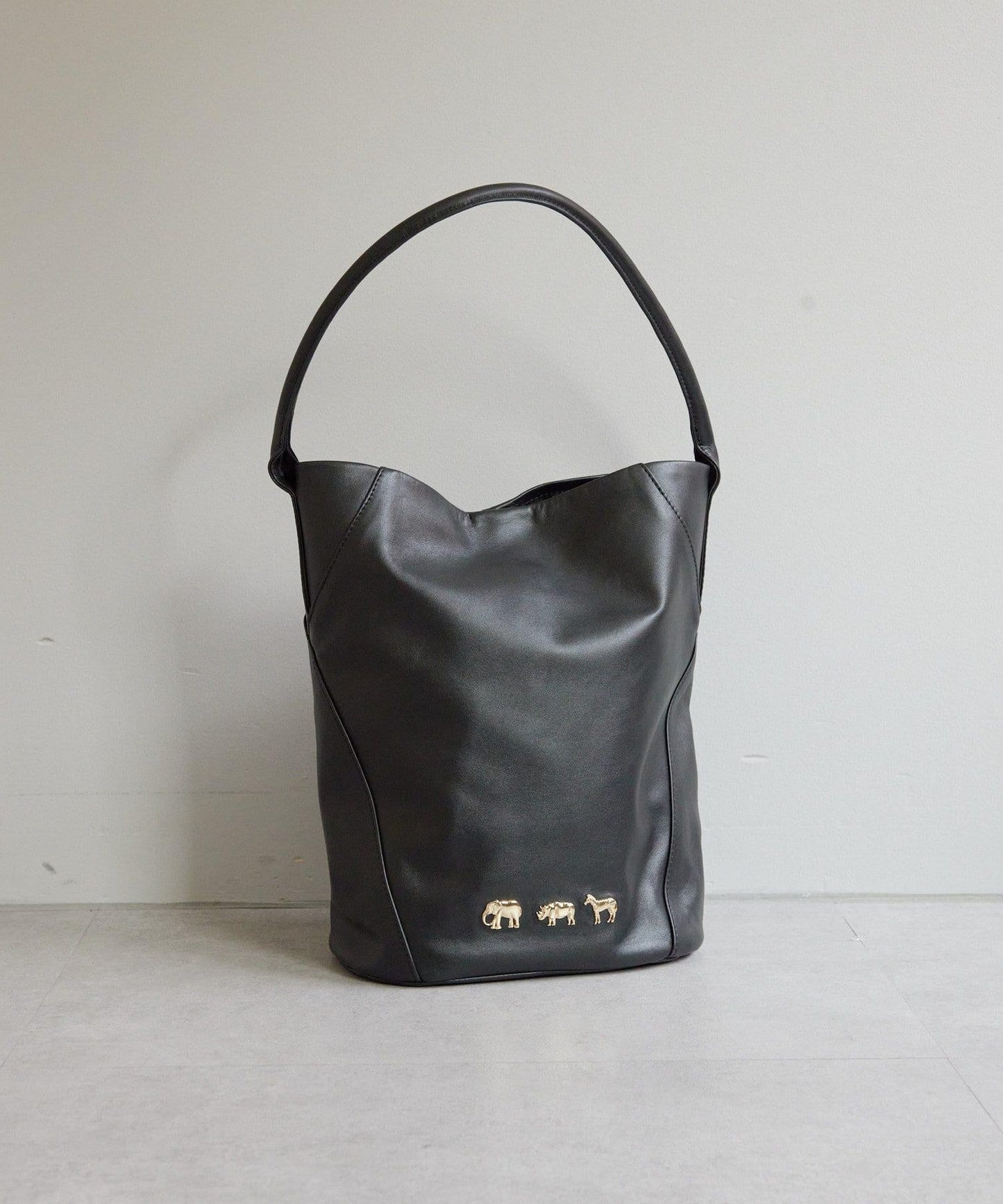 《顏色/真皮/動物圖案/大象/犀牛/斑馬》動物圖案桶包