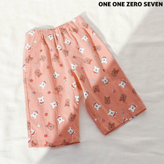 1107炎熱夏日 純棉寬鬆短褲