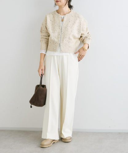 【可當開衫穿的】短款拉鍊針織衫