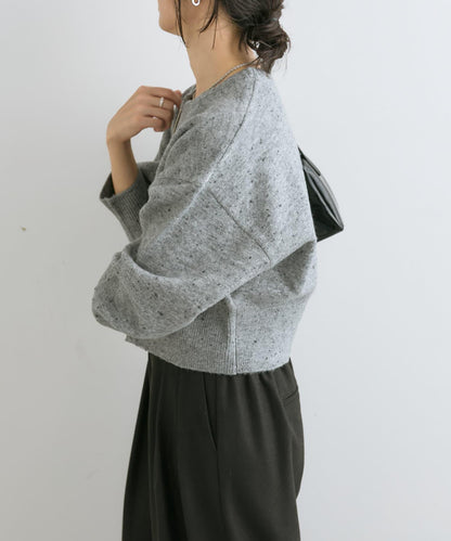 【可當開衫穿的】短款拉鍊針織衫