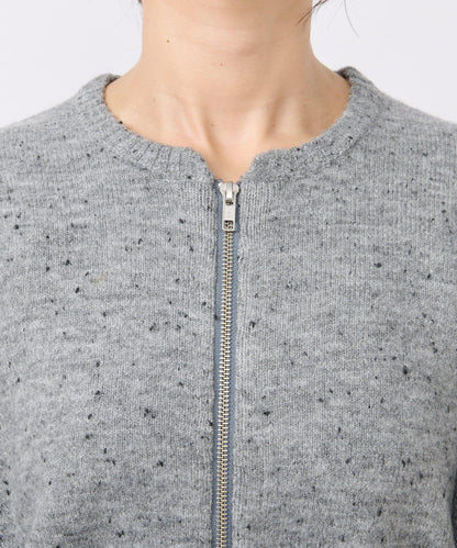 【可當開衫穿的】短款拉鍊針織衫