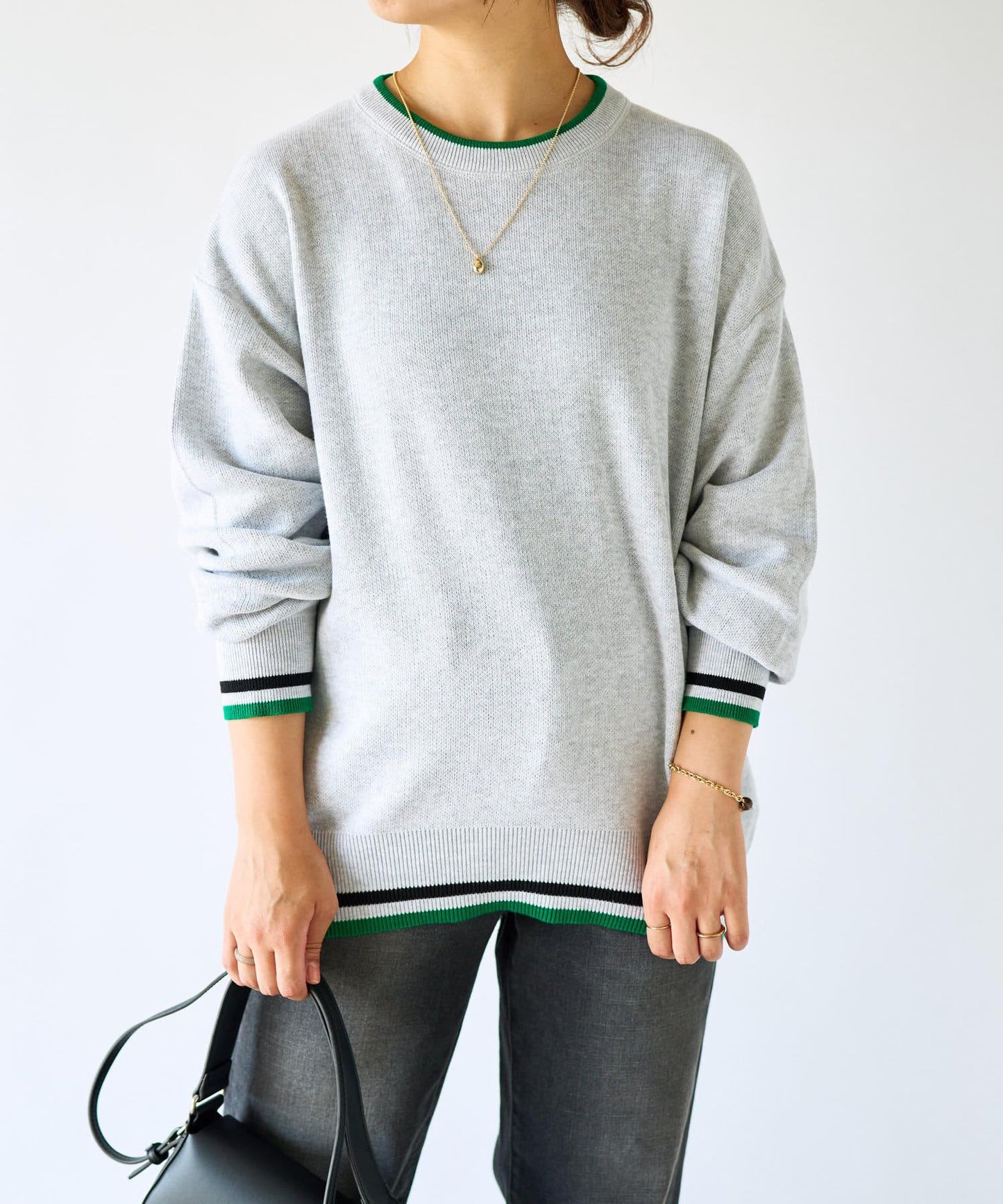 《限定·穿著舒適》條紋針織衫