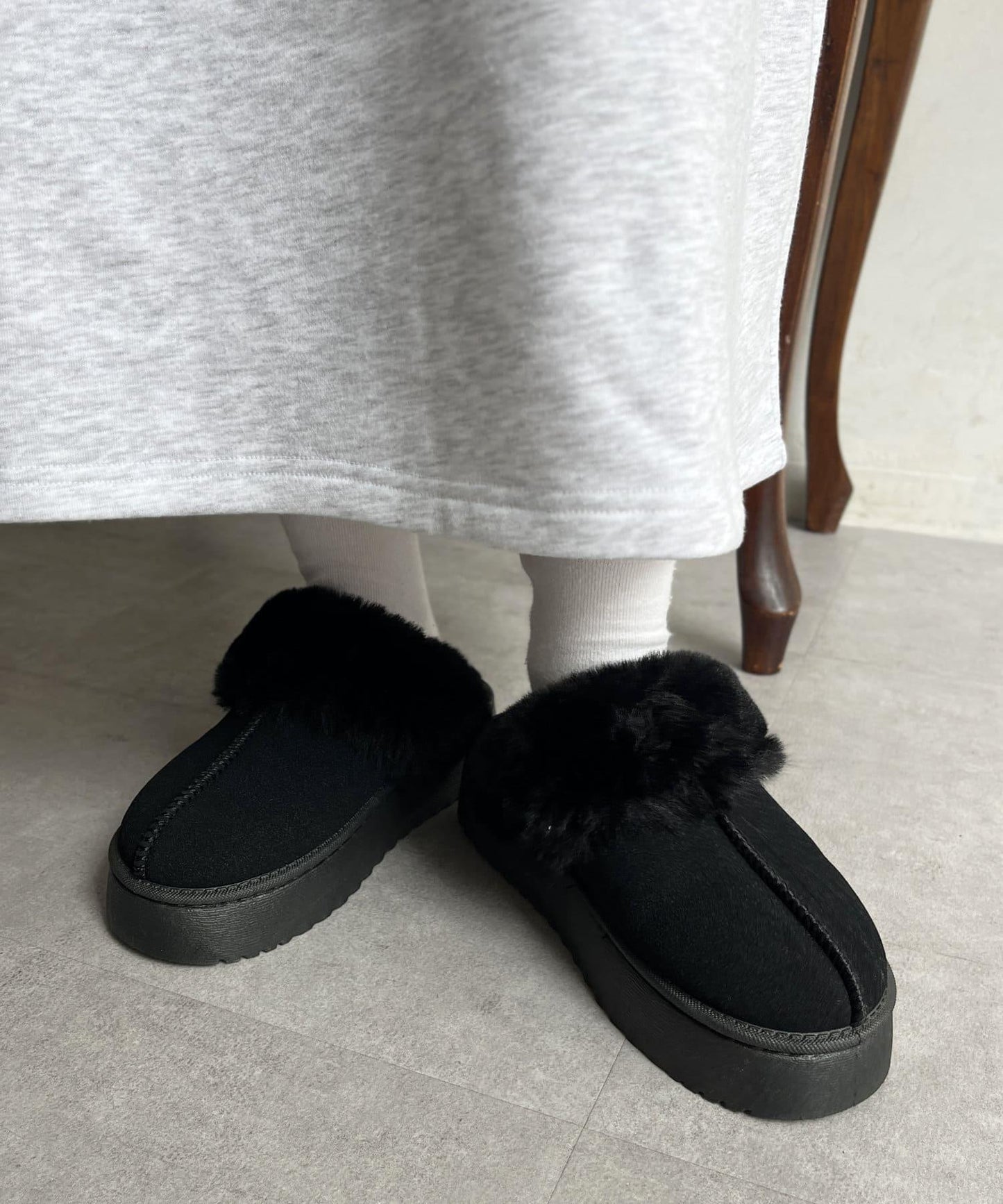 厚底羊毛鞋