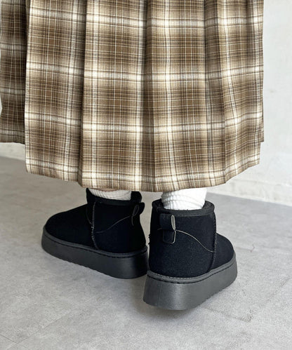 厚底羊毛靴