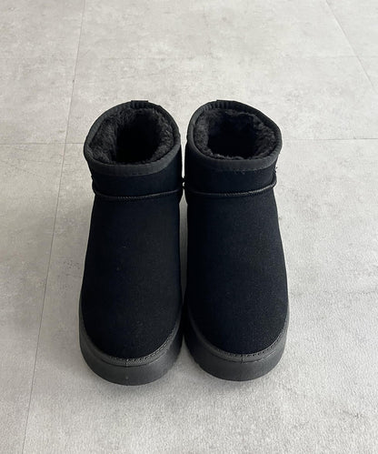 厚底羊毛靴