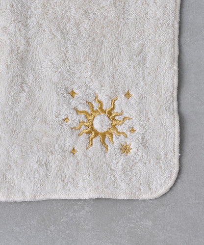 太陽和月亮 刺繡毛巾手帕