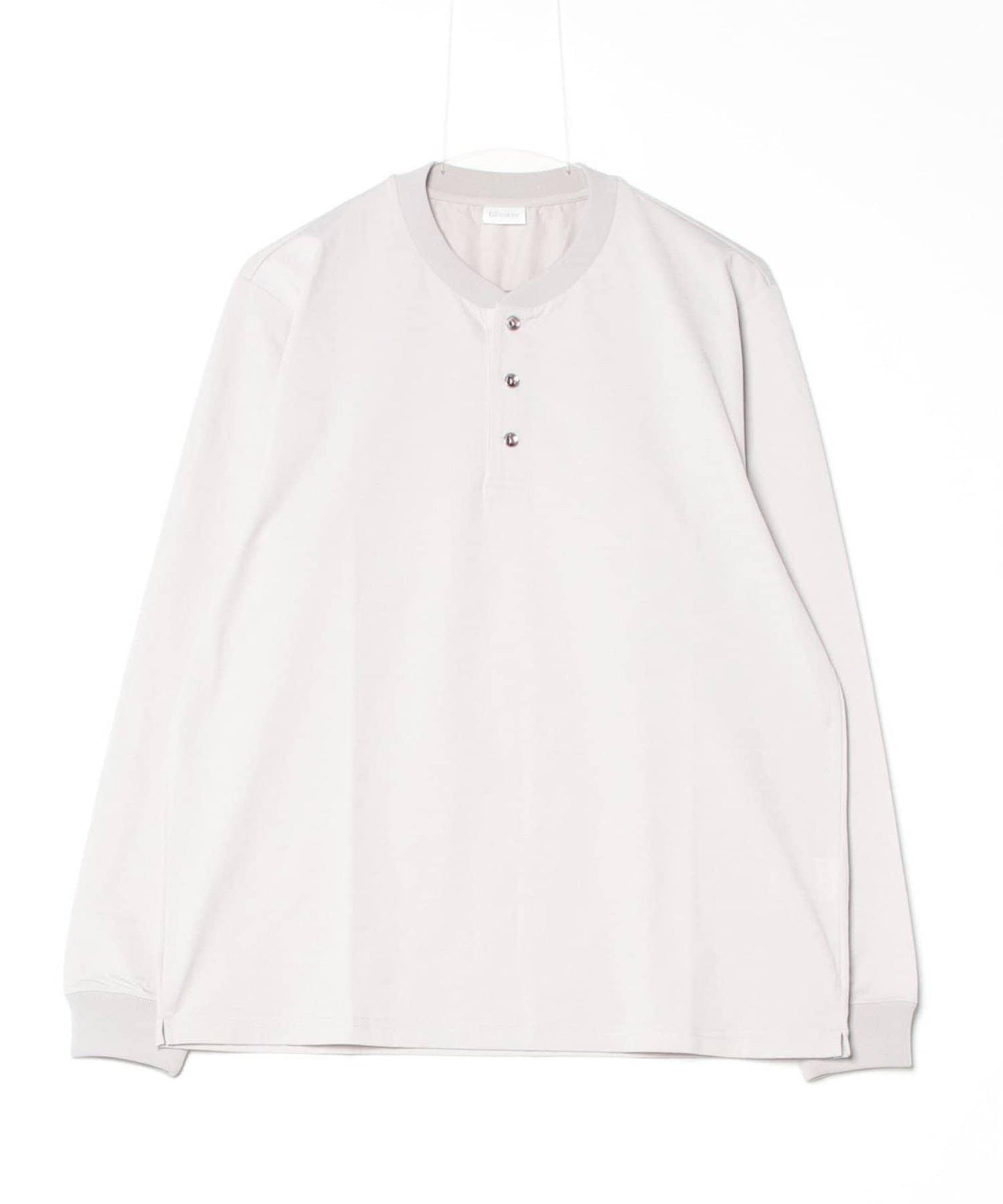 【GLOSTER】降落傘扣 帶領口 天竺 長袖T恤 長T