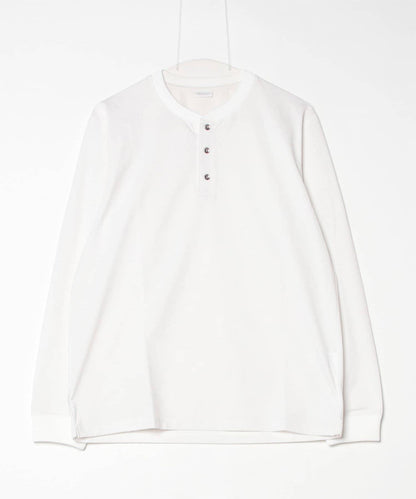 【GLOSTER】降落傘扣 帶領口 天竺 長袖T恤 長T