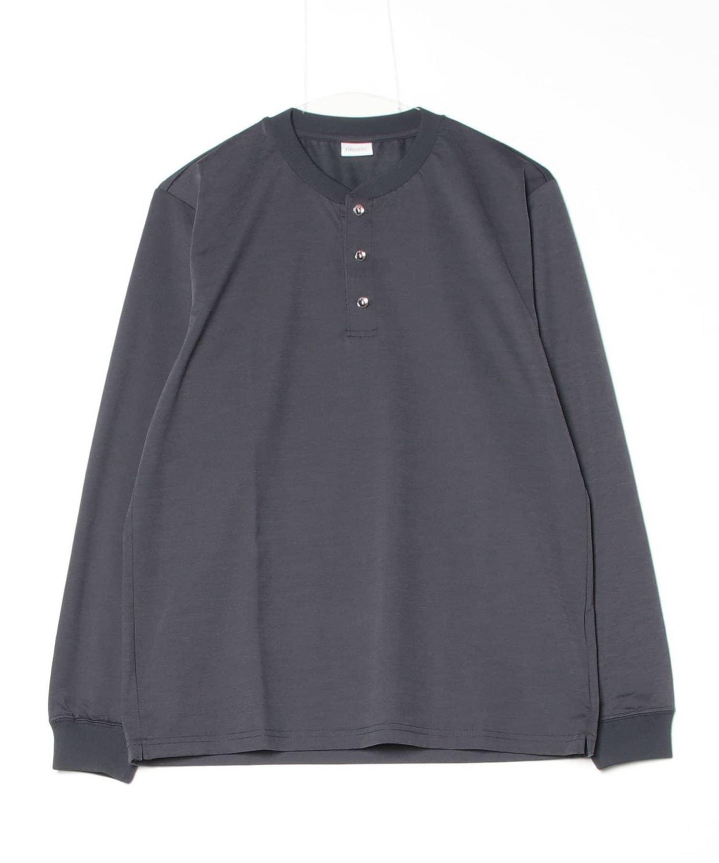 【GLOSTER】降落傘扣 帶領口 天竺 長袖T恤 長T