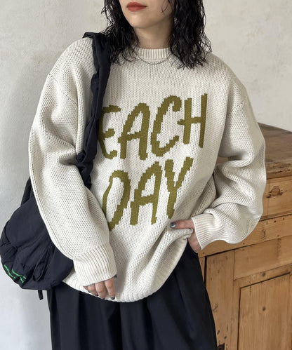 混色提花針織衫