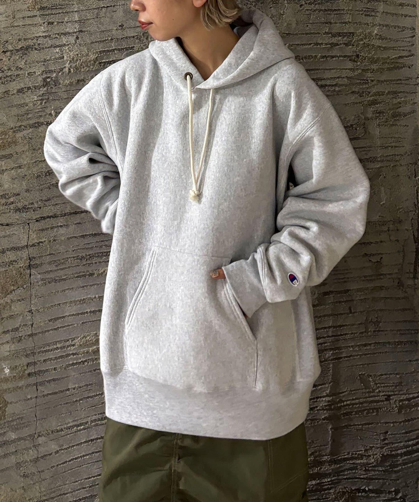 【Champion/冠軍】反絨(R) 帶帽衛衣