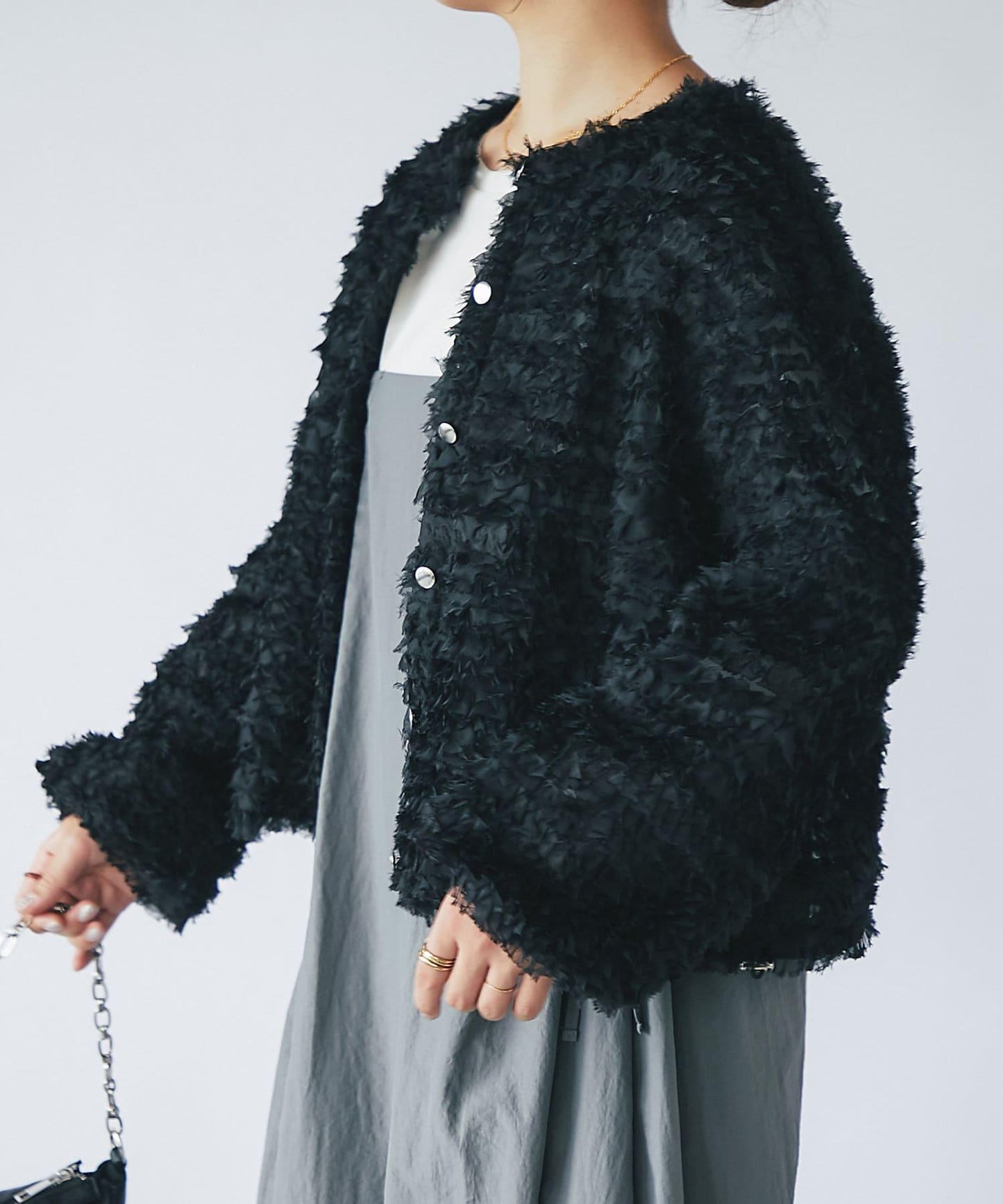 《限定》蕾絲下襬襯衫