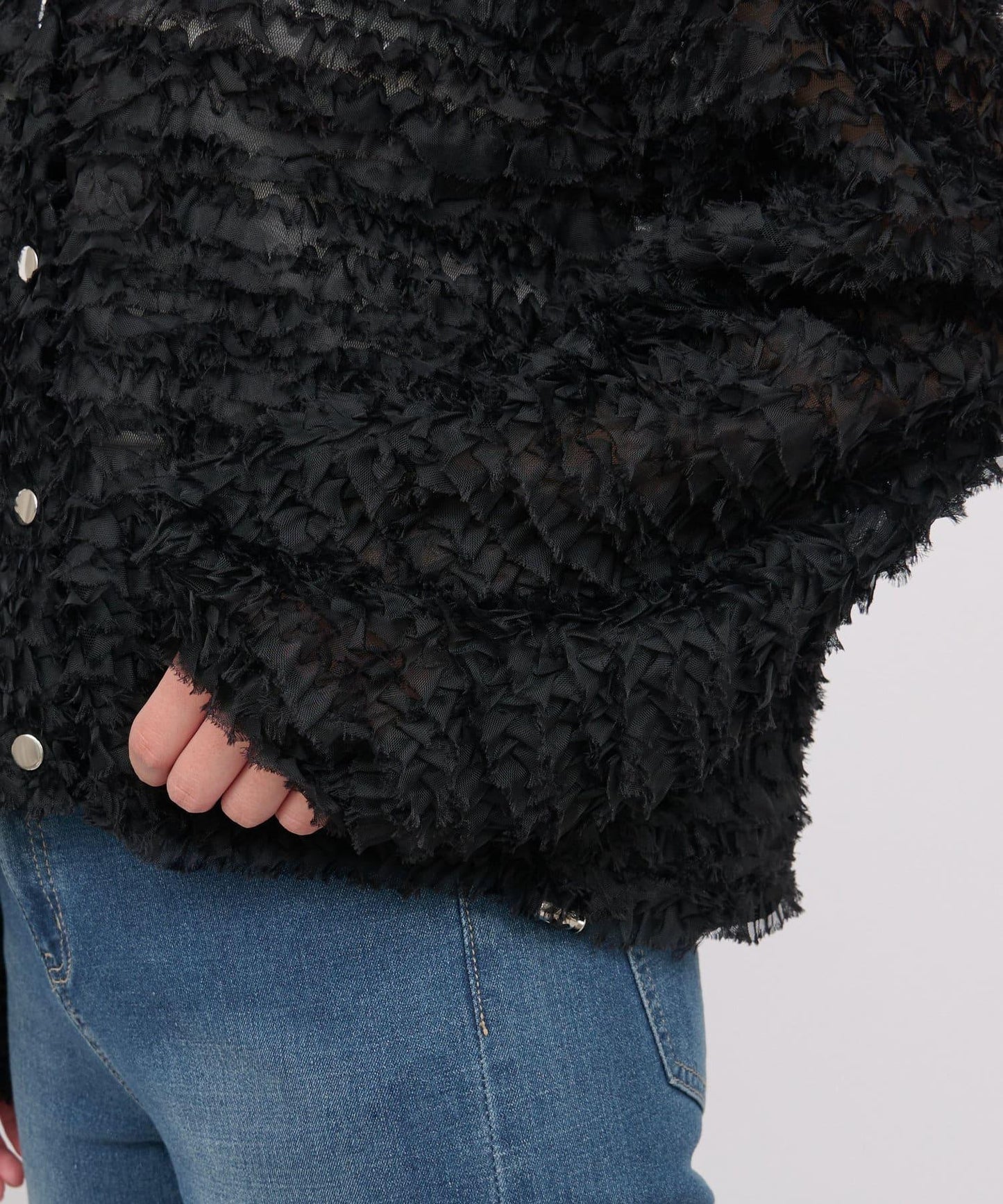 《限定》蕾絲下襬襯衫