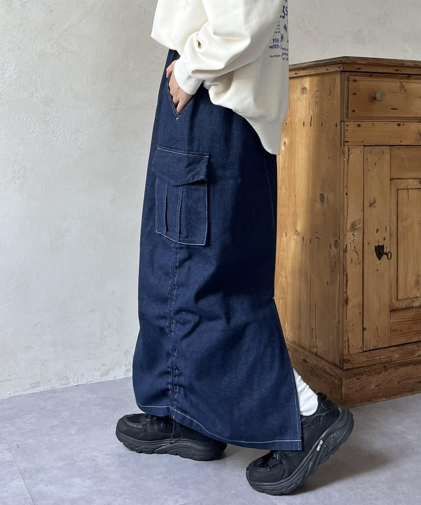 【高個子尺碼可選】帆布迷彩裙