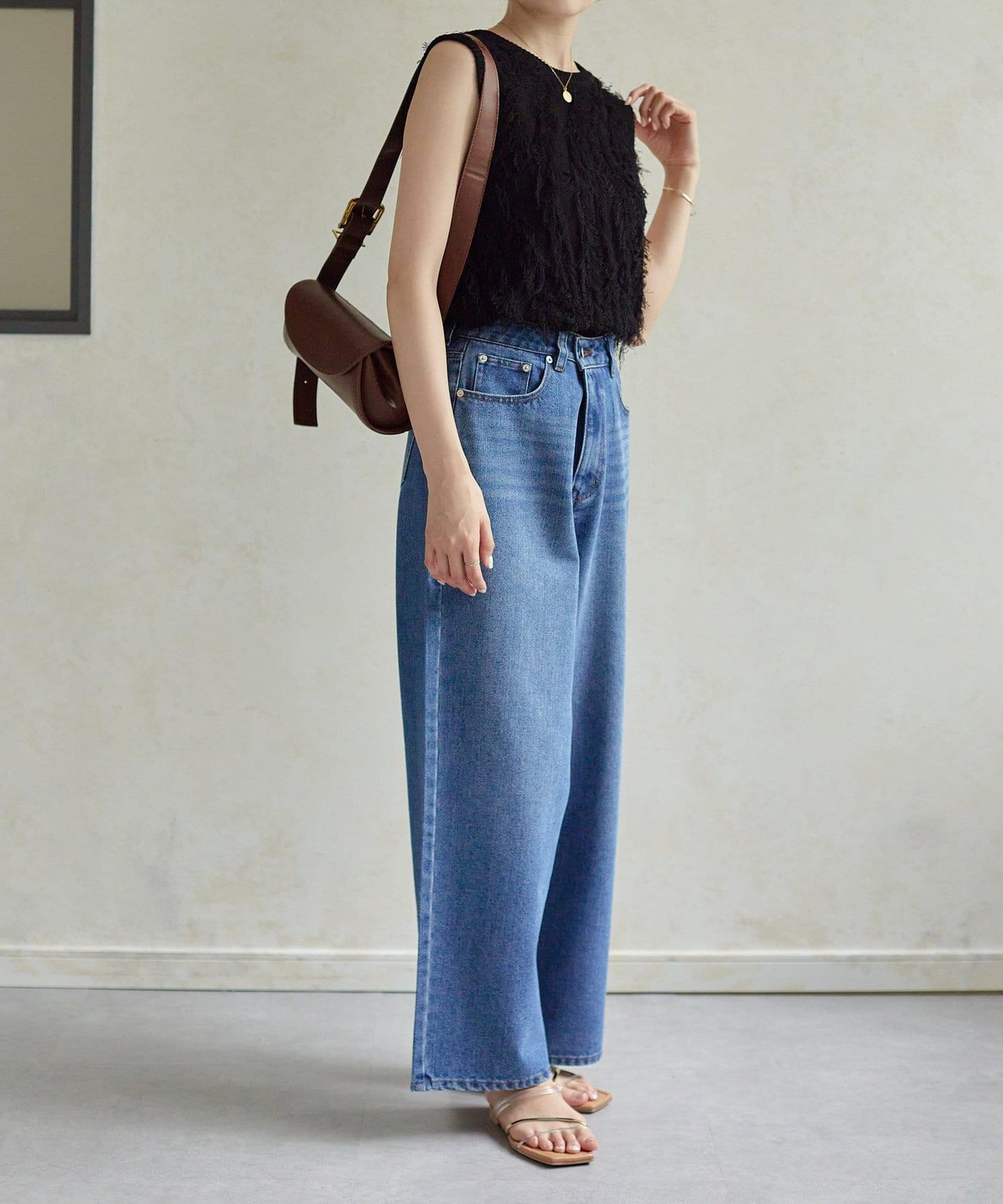 流蘇無袖針織衫