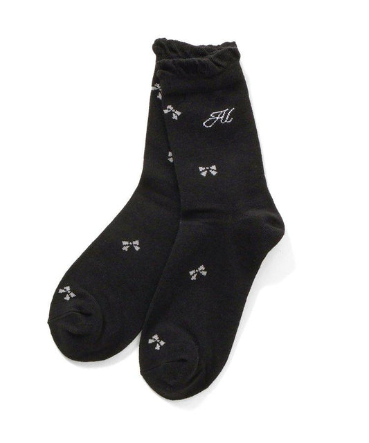 3P對象 蝴蝶結圖案長筒襪