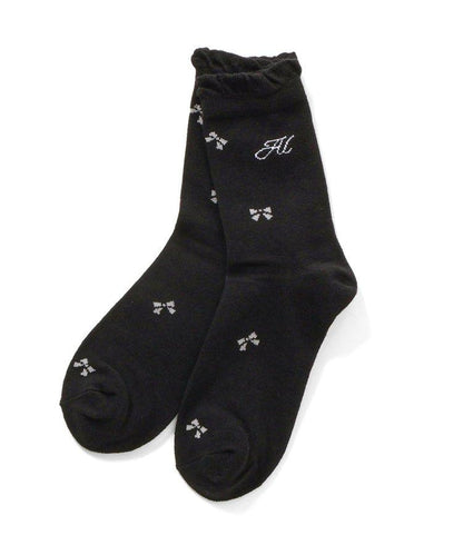 3P對象 蝴蝶結圖案長筒襪