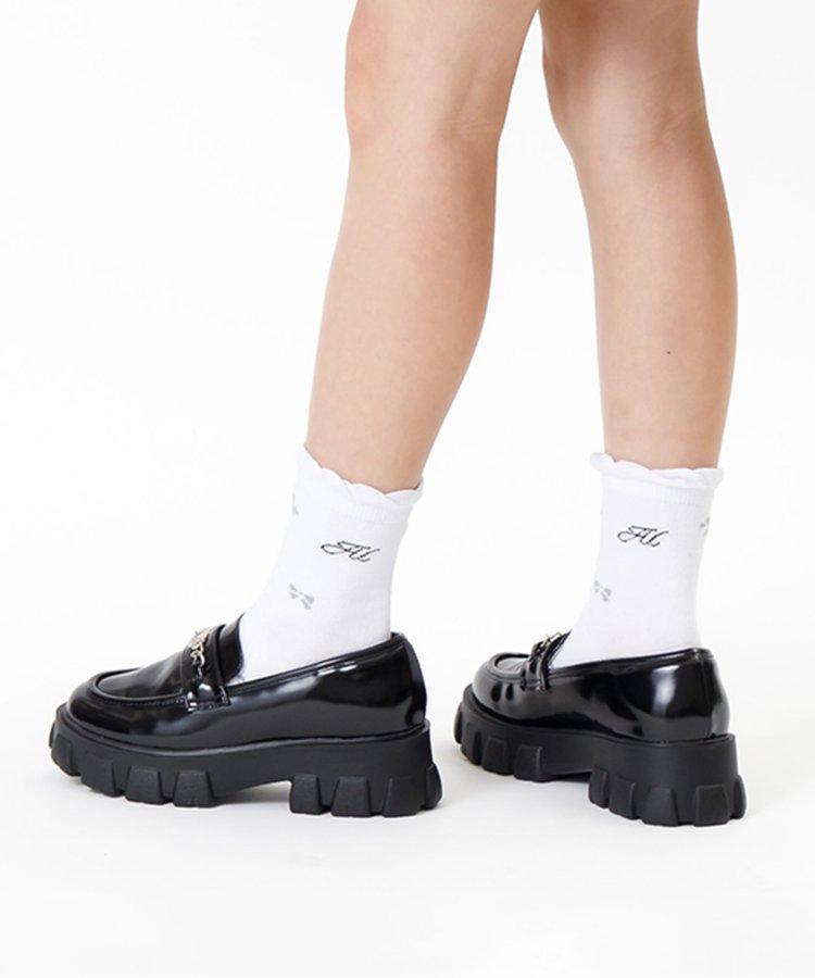 3P對象 蝴蝶結圖案長筒襪