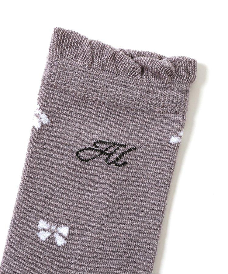 3P對象 蝴蝶結圖案長筒襪