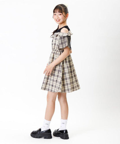 3P對象 蝴蝶結圖案長筒襪