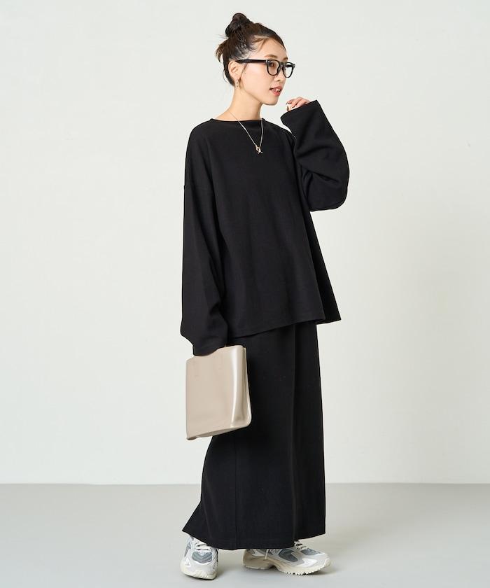 起毛 肋針 裙子 套裝(上衣·裙子)【限定推出】