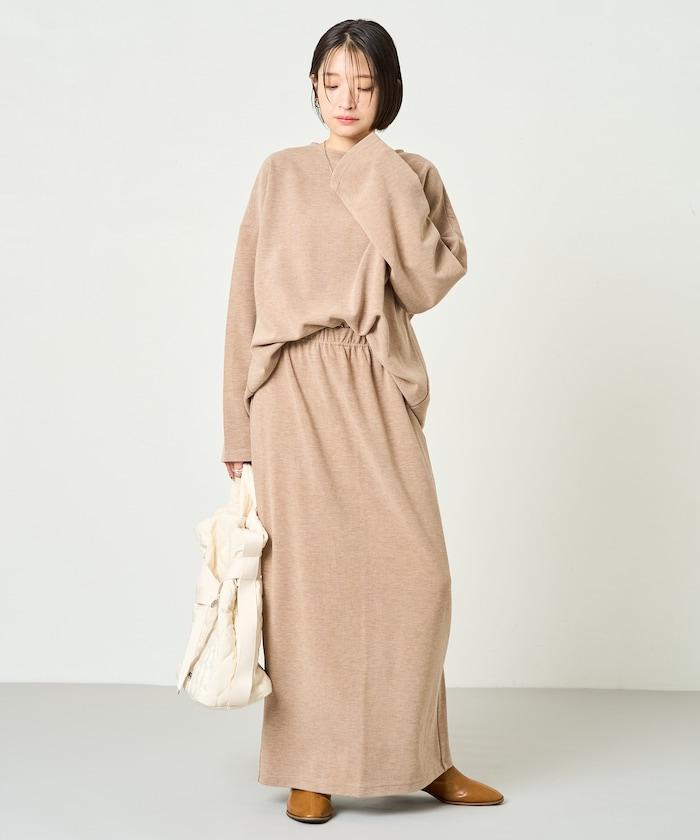 起毛 肋針 裙子 套裝(上衣·裙子)【限定推出】