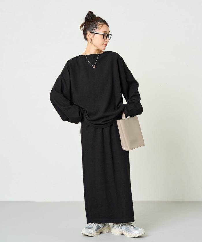 起毛 肋針 裙子 套裝(上衣·裙子)【限定推出】