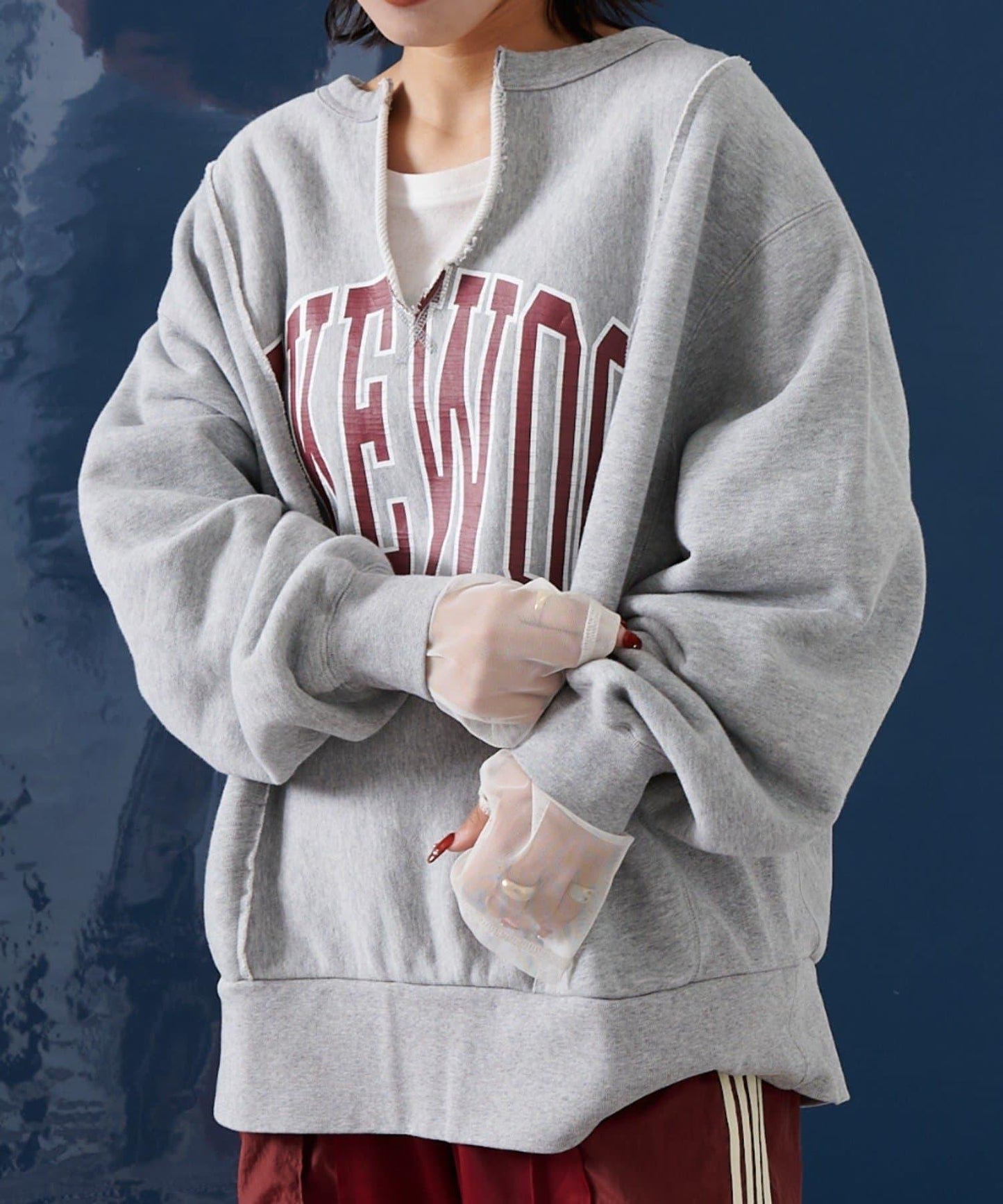 【etsinta/艾欣塔】改艊水手領學院風運動衫