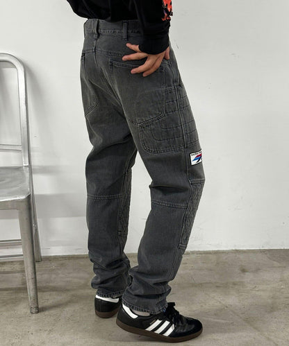 【紫電】摩托車褲 -13.5盎司牛仔布復古