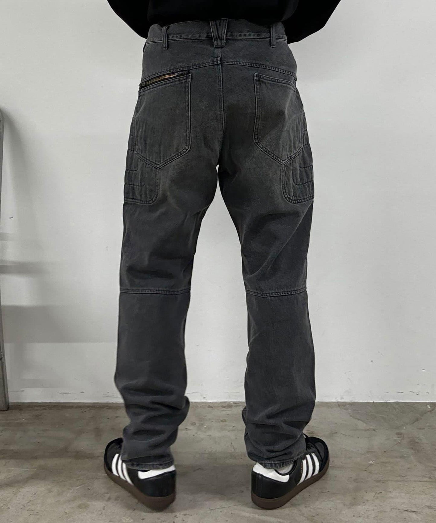 【紫電】摩托車褲 -13.5盎司牛仔布復古