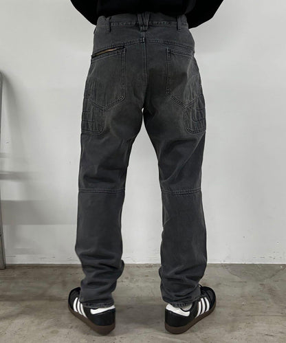 【紫電】摩托車褲 -13.5盎司牛仔布復古