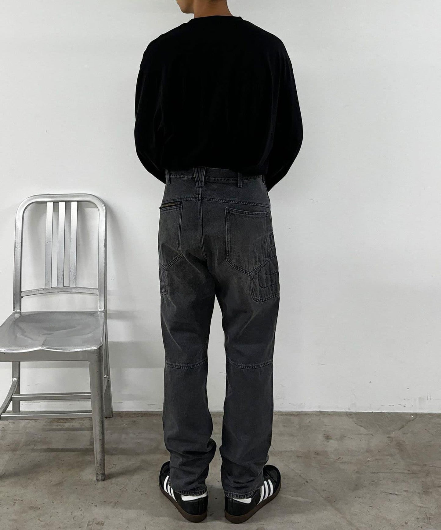 【紫電】摩托車褲 -13.5盎司牛仔布復古