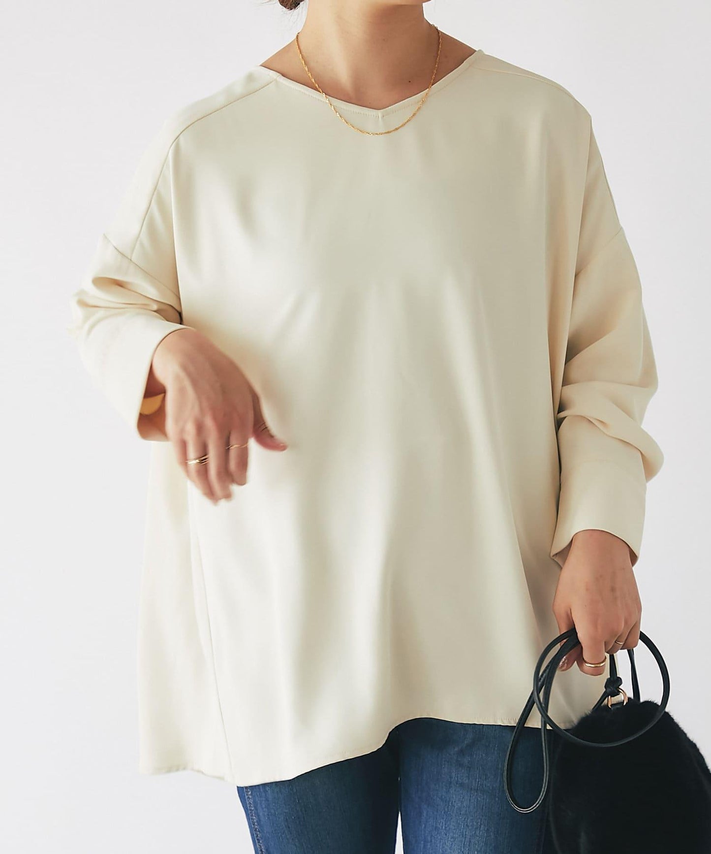 《長季節穿著》後扣T恤襯衫