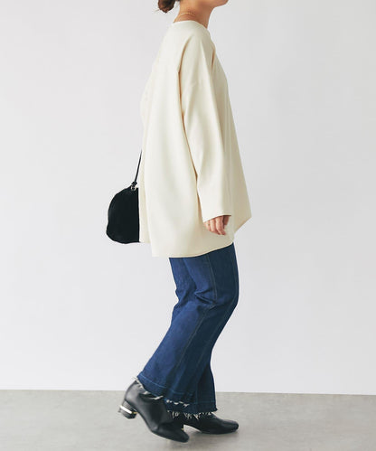 《長季節穿著》後扣T恤襯衫