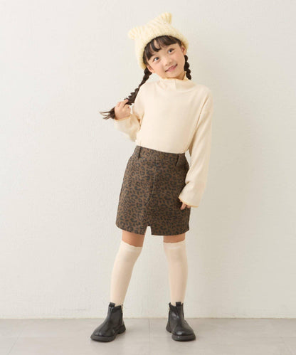 【兒童】配色條紋針織高領衫